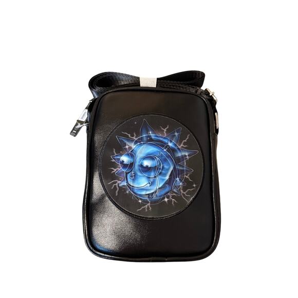 Buckle Down Rick and Morty Lenticular Face Expression Applique Crossbody - Picture 1 of 6